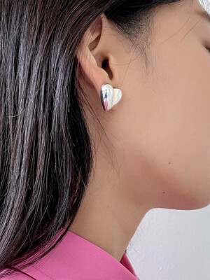 [silver925] heart half earring