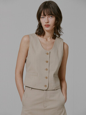 Riah Round Neck Cotton Vest
