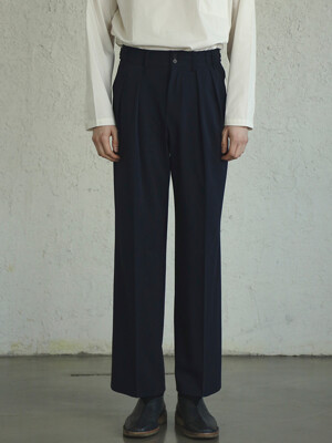 REVERSE 2PLEATS PANTS (Navy)