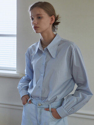 LOVELY BIG COLLAR SHIRTS_SKY BLUE