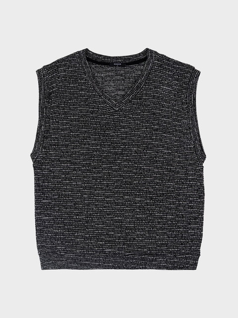 니트,니트 - 이넥시스 (inexcis) - Melange Knit Vest (Black)