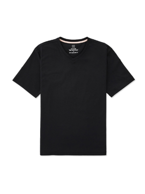 베이직핏 V넥 이지케어 티셔츠 (블랙)