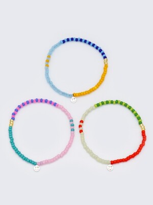 Color beads stripe layered Bracelet 스트라이프 컬러믹스 레이어드 비즈 팔찌
