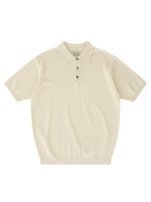 Essential knit Polo Shirt (Ecru)