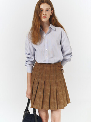 UNISEX INFORMAL BOYFRIEND SHIRT BLUE STRIPE_UDSH3C102B1