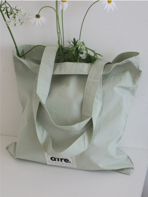 에코/캔버스백,에코/캔버스백 - 아틀리에리케 (Atelier Lykke) - Lykke cotton bag_pale mint