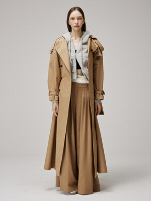 Signature double button trench coat