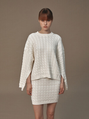 CABLE KNIT SET (IVORY)