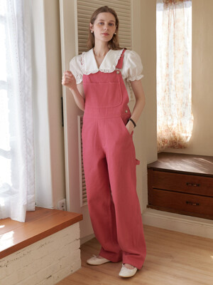 A TWILL COTTON OVERALL_PINK