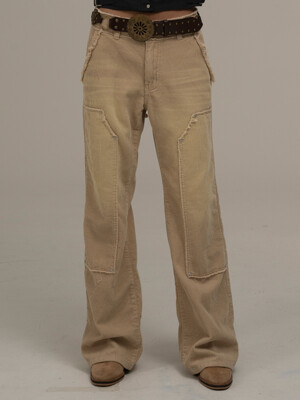 corduroy pants (beige)