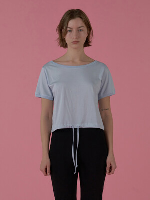 Silky Cotton Top - Ice Blue