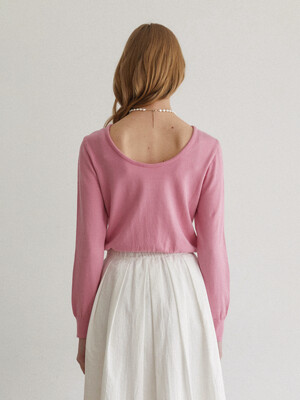 [리퍼브]Sana backless knit - Pink