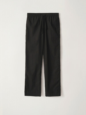 Cotton drawstring pants (Black)