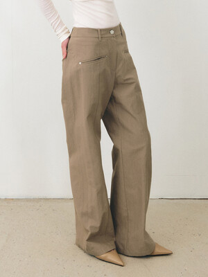 TFF COTTON WIDE FLARE TROUSERS_2COLORS