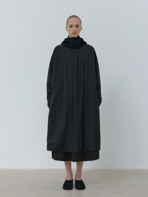 drawstring coat (black)