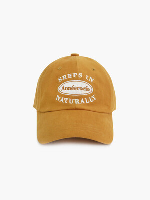 Slogan Logo Ball Cap - Mustard