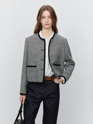 CLASSIC BOUCLE TWEED JACKET CHECK_UDJA5A205MU
