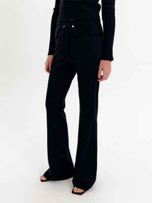 조안 밴딩 부츠컷 팬츠_블랙 / JOAN BANDING BOOTS CUT PANTS_BLACK