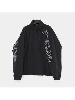 슈프림 자수로고 스펠아웃 트랙 남성 자켓 FW24J70 BLACK