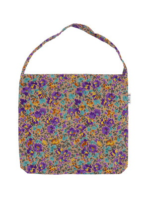 PAINTING FLOWER ECO BAG-SANDY BROWN