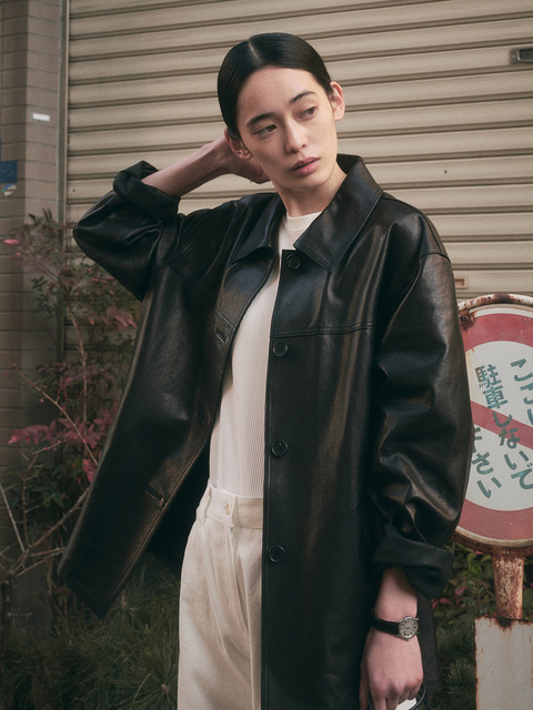 세이지먼트 [23th] [단독]LISBON LAM LEATHER JACKET_BLACK