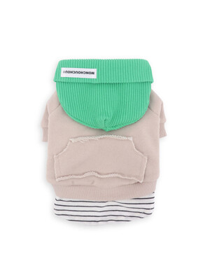 Wave Beanie Sweatshirt Beige