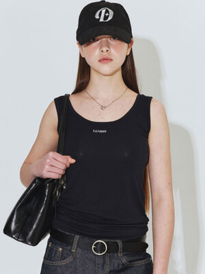 LAYERED COTTON SPANDEX TANK TOP_BLACK