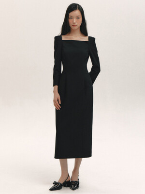 Essential Square Neck Dress(2color)