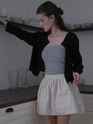 Basic Linen Cardigan [Black]