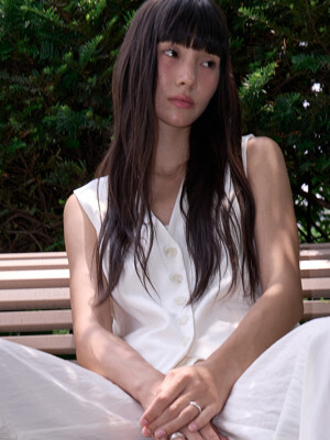 CLASSIC SINGLE BREAST VEST, CREAM IVORY
