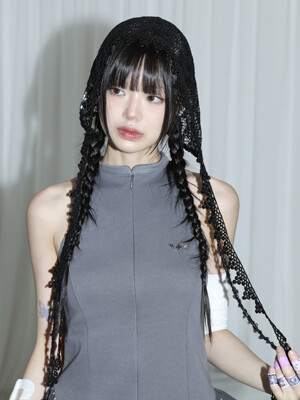Heart Crocher Bonnet - BLACK