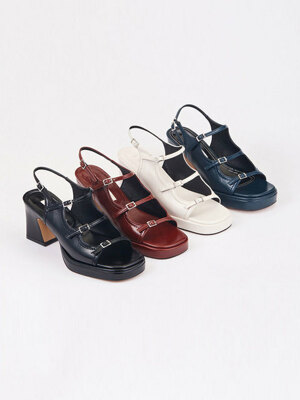 Strap Sandal Heel (2colors)