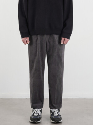 STRAIGHT FIT CORDUROY PANTS_CHARCOAL