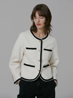 [단독]Maremma Tweed Jacket_White