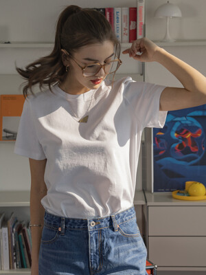 A3403 Signature silket T-shirt_White