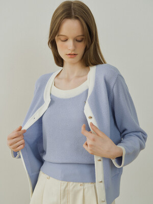 classic pocket cardigan (lavender blue)