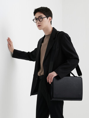 All flap business tote messenger
