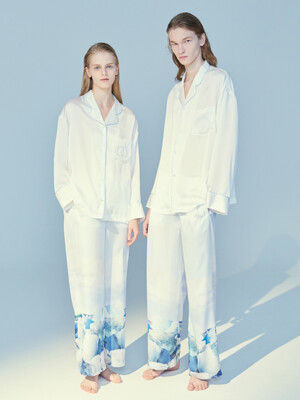 CLASSIC PAJAMA COUPLE SET_ice white