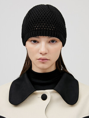 riri 5.Gauge Knit Beanie - Black (FL-723)