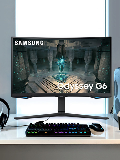 생활가전,디지털기기 - 삼성 (SAMSUNG) - 삼성 오디세이 G6 S27BG650 QHD 240Hz 1ms 커브드 스마트 게이밍 모니터
