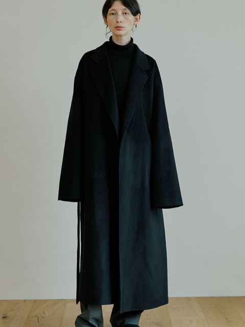 아우터,아우터 - 말렌 (malen) - unisex handmade coat black