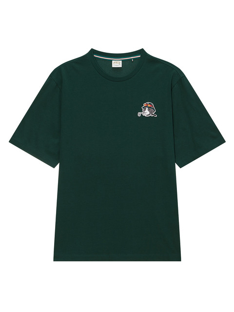 티셔츠,티셔츠 - 피즈 (PHIZ) - [헤지스 피즈] 그린 프리미어 코튼 버킷 미들 로고 반팔 티셔츠