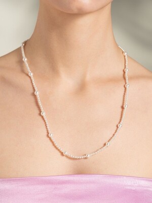2023 Magnet Pearl Long Necklace_3mm&6mm MIX(54.5cm)