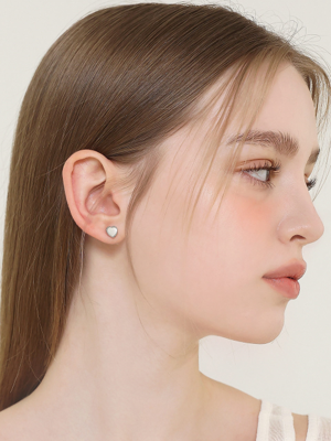 [aube] Mini Pearl Heart Set Earrings AE03