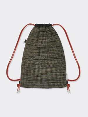 Net Rope Knit Backpack (Melange Black)