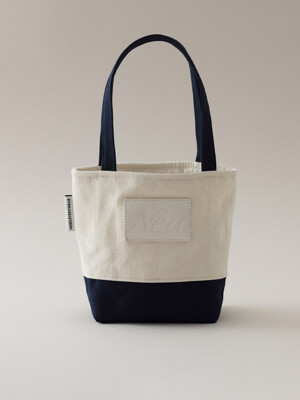canvas mini tote bag_navy