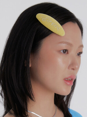 LETTERING TERRY HAIR CLIP_YELLOW