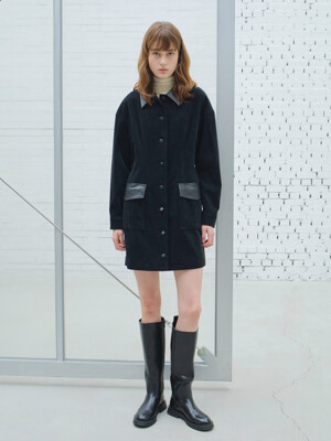 CORDUROY DRESS / BLACK