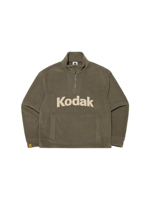 티셔츠,티셔츠 - 코닥 어패럴 (KODAK Apparel) - 에센셜 빅로고 마이크로플리스 반집업 티셔츠 KHAKI