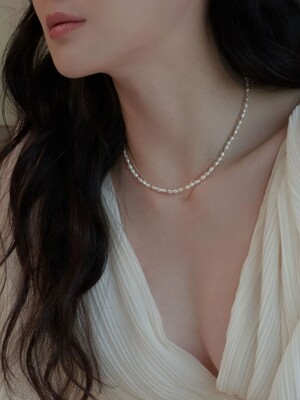 Grain Pearl Ball Necklace